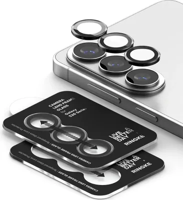 Produktbild von Kameraschutz für Galaxy S26 / S26 Plus, Ringke Camera Lens Frame Glass, 2-Pack, Schwarz