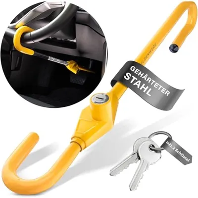 Immagine prodotto di Heldenwerk artiglio volante antifurto bloccasterzo auto universale giallo