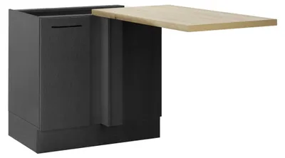 Productafbeelding van TURIN Keukenwandkast met werkblad, model Artisan Eik, zwart