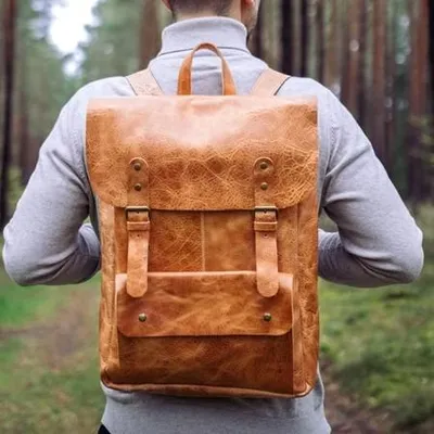 Zdjęcie produktu dla Skórzany Plecak Na Laptopa Vintage Brązowy Outlander BM91