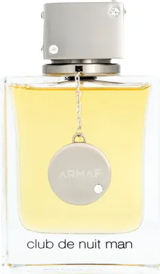 A clear, professional studio shot of a bottle of Armaf Club de Nuit Man EDT.
