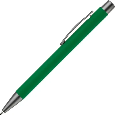 Produktbild von 10x Kugelschreiber / aus Metall / mit Soft-Touch / Farbe: grün