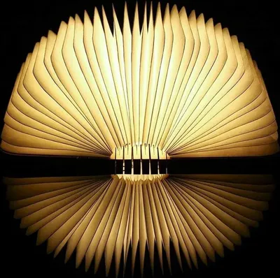 Produktbild von LED Buch Licht Faltbare Buchlampe Licht Buchlampe LED Stimmungsbeleuchtung USB Aufladbare WarmweißSchreibtisch Buch Licht Nachtlicht Nachttischlampe