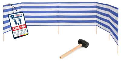 Image de Garronda plage pare-vent 6m de long plus maillet en caoutchouc GAEX001 (bande, 6 m)