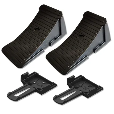 Produktbild von Unterlegkeil Satz | AL-KO UK10 K-2 | Schwarz | 2 Stück | inkl. Halter | 800kg