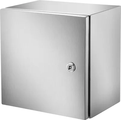 Zdjęcie produktu dla Obudowa ze stali nierdzewnej NEMA, 12 x 12 x 8 cali, stalowa skrzynka elektryczna NEMA 4X, wodoodporna i pyłoszczelna zgodnie z normą IP66, zewnętrzna/wewnętrzna skrzynka przyłączeniowa, z płytą montażową