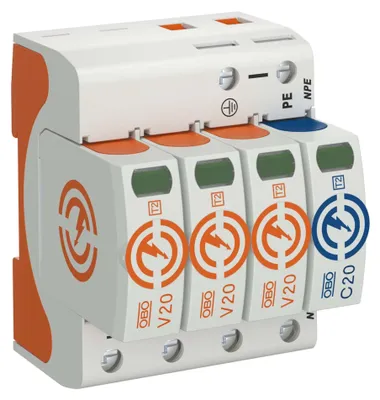 Produktbild von OBO V20-3+NPE-280 SurgeController V20 dreipolig m.NPE 280V 5095253