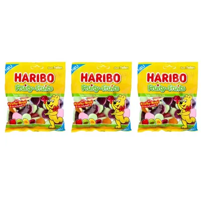 Produktbild von 3er-Pack Fruity-Gummibärchen – süß-saure Früchte, 160 g – Haribo