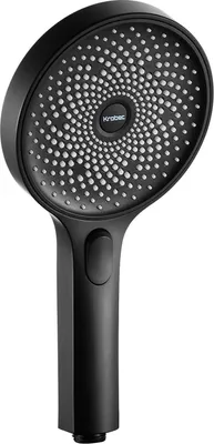 Produktbild von Handbrause Regendusche 130 mm Schwarz 3 Strahlarten Massage Spa