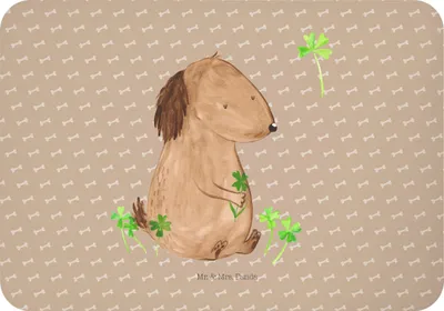 Produktbild von Mr. & Mrs. Panda magnet Hund Kleeblatt - Hundeglück - Geschenk, whiteboardmagnet, Pinnwandmagnet, Süß, Viel Glück, Sprüche, Kühlschrankmagnet, zettelhalter, haftmagnet