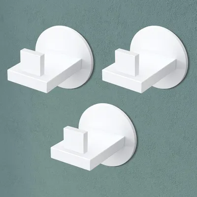 Produktbild von Mai & Mai Kleiderhaken 3 Stück Wandgarderobe Wandhaken aus Edelstahl Garderobenleiste Garderobenhaken 6cm Matt weiß Stalo-08