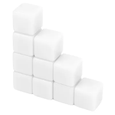 Obrázok produktu pre Zápis na kocky, prázdne kocky, sada kociek 16 mm, výučba kociek, sada kociek pre domácich majstrov, sada kociek so 6 stranami