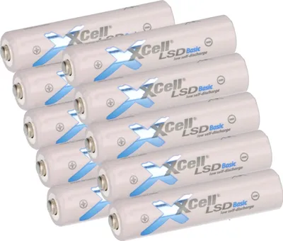 Zdjęcie produktu dla 10x XCell Micro AAA Akku LSD Basic Ni-Mh 1,2V 800mAh niski poziom samorozładowania Akku