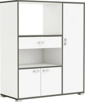 Image de Küchenbuffet >BUZZ< in Matt weiß - 90x107,4x40cm (BxHxT)