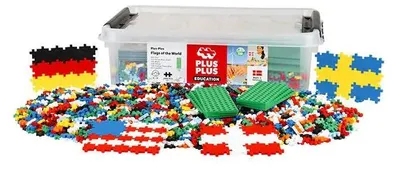 Obrázek produktu pro Plus Plus edukacinė dėžė, Pasaulio Vėliavos, 2400 det.