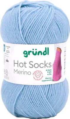 Zdjęcie produktu dla Gründl Hot Socks Merino 50 g/200 m 4-warstwowe uni 75% wełna dziewicza (Merino) /25% poliamid 04 jasnoniebieski