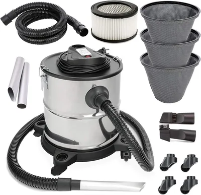Produktbild von Aschesauger 20L Kaminsauger 1650W mit Dual-Filtersystem, Mobiler Staubsauger auf 4 Rollen, Ideal zum Reinigen von Kaminöfen, Grills und Feuerstellen