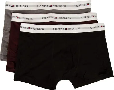 Immagine prodotto di Boxer uomo TH TOMMY HILFIGER confezione 3 pezzi elastico a vista cotone elasticizzato underwear articolo UM0UM02761 TRUNK 3P, M - Waist cm 86-91 /  Waist inch 34-36, Cotone 95%,Spandex 5%