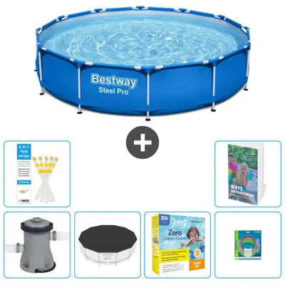 Zdjęcie produktu dla Basen stalowy Bestway Steel Pro, okrągły - 366 x 76 cm - 5-częściowy, model S231