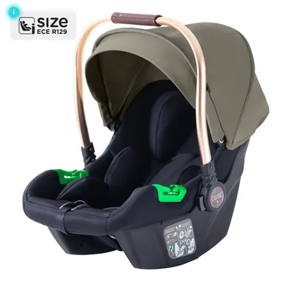 Produktbild von Daliya® NEOMOVE i-Size Babyschale 0–13 kg (40–87 cm), 5-Punkt-Gurt, Lendenkissen, UN R129, für NEOMOVE Kinderwagen, Baby Autositz, Kindersitz für Baby
