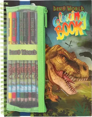 Immagine prodotto di Libro da colorare Dino World con pastelli