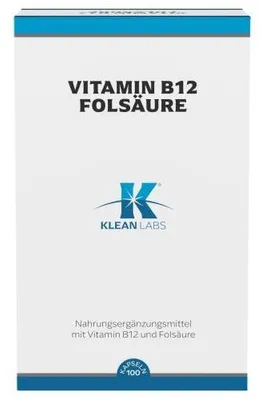Obrázok produktu pre Vitamín B12 + kyselina listová Klean Labs Kapsule 100 kapsúl