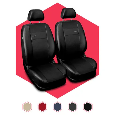 Produktbild von Autositzbezüge Universal Schonbezüge PKW Auto Set 1+1 Vorne Kunstleder Schwarz