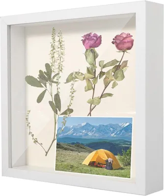 Tiefe 3D Bilderrahmen Weiß 20x20cm für Fotos, Brautsträuße und kreative Dekorationen