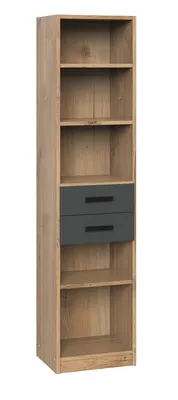 Produktbild von Bücherregal Liverpool Standregal 47x38x198cm Plankeneiche graphit Industriedesign