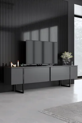 Produktbild von Skye Decor, Luxe - Anthracite, Black, Wohnzimmer, Wohnzimmermöbel-Set, Nussbaum, 160 x 80 x 35 cm