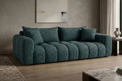 Produktbild von Kaiser Möbel Schlafsofa mit Bettkasten, Chenillestoff Puente, Petrol, COSMOPOLITAN