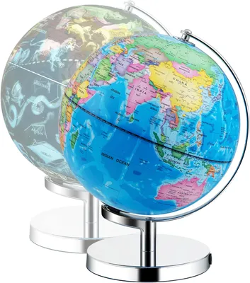 Produktbild von Beleuchteter Globus, 3-in-1 Weltglobus mit Sternbild, Geographie-Lernkugel, pädagogischer Weltglobus, HD-Globus