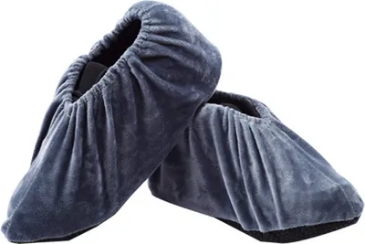 Produktbild von 1 Paare Schuhüberzieher Anti-Rutsch Sohle Flanell Schuh Bedeckung Staubfrei Überschuhe für Haushalt Wiederverwendbar&Waschbare-silbergrau