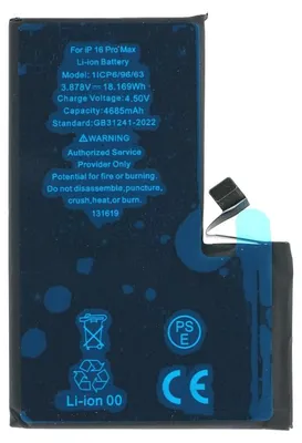 Produktbild von Kompatibel Ersatzakku Akku Batterie Battery 4685 mAh  für Apple iPhone 16 Pro Max A3290, A3082, A3289 & Werkzeug