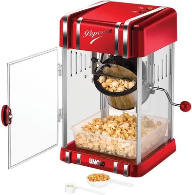 Obrázek produktu pro Popcornovač UNOLD Retro 48535 červená metalíza se 2 odměrkami 300W