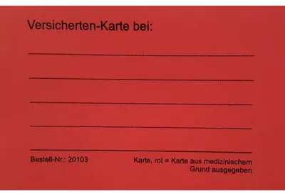 Produktbild von Patienten-Einsteckkarten B85xH55mm rot VE=50 Stück