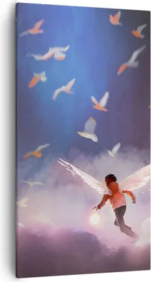 Produktbild von Bild auf Leinwand - Leinwandbild - Fantasie Märchen - 55x100cm - Wand Bild - Wanddeko - Wandbilder - Leinwanddruck - Bilder - Kunstdruck - Wanddekoration - Leinwand bilder - Wandkunst - PA55x100-4102