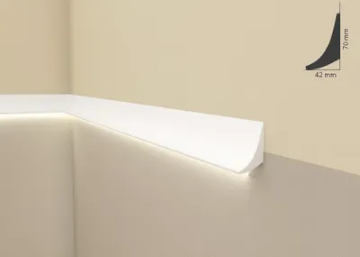 Produktbild von Lichtleiste "QL006" (Mardom Decor) - Zierleiste für indirekte Beleuchtung (aus hochfestem Polyurethan)