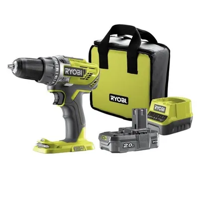 Image de Perceuse-visseuse RYOBI R18DD3-120S 18V 50 Nm 1x2Ah + chargeur 2A en sac de transport