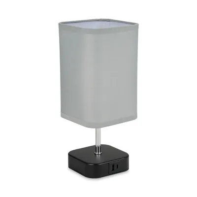Produktbild von Tischlampe mit Touch-Steuerung, Nachttischlampe mit 4-W-LED-Birne, warmweisses Licht, 3-stufig dimmbar, moderne Tischlampe, USB-A+C-Anschluesse fuer Schlafzimmer und Wohnzimmer