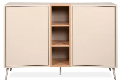 Produktbild von Sideboard >Sinop< in Sand / Artisan Eiche Nachbildung - 135x90x37,5 (BxHxT)