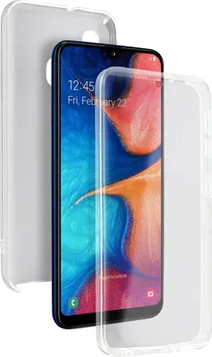 Image de Avizar, coque de protection à 360° (avant et arrière) pour Samsung Galaxy A20e, transparente