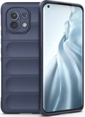 Produktbild von Xiaomi Mi 11 Hülle, Weich TPU Silikon Stossfest Anti-rutsch Schutzhülle für Xiaomi Mi 11 Dunkelblau