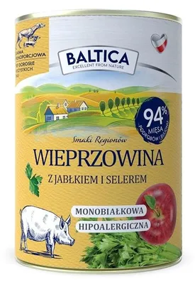 Zdjęcie produktu dla Baltica Wieprzowina z Jabłkiem 400g Monoproteinowa Hipoalergiczna Bezzbożowa Mokra Karma Dla Psa