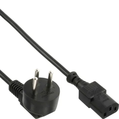 Zdjęcie produktu dla Kabel sieciowy InLine® 16655H, wtyczka sieciowa Israel do wtyczki IEC C13, 5,0 m