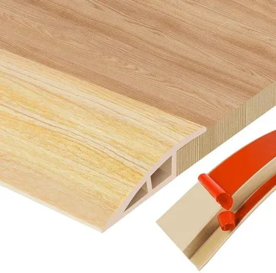 Produktbild von Selbstklebendes Übergangsprofiel für Boden und Teppich, PVC, grau, 50mm