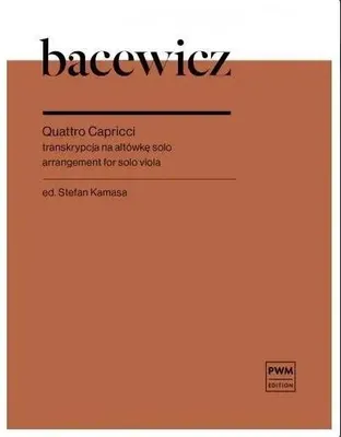 Productafbeelding van 4 Capriccio's voor solo viola - Grażyna Bacewicz