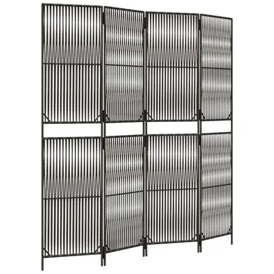 Immagine prodotto di Divisorio per Ambienti a 4 Pannelli Grigio in Polyrattan
