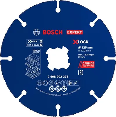 Produktbild von EXPERT Multi Material Carbide-Trennscheibe, 125 x 1.6 x 22,23 mm, X-Lock