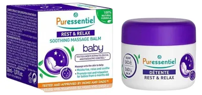 Imagen del producto de Puressentiel, Baby - Descanso y Relajación, Aceites Esenciales, Calmante e Hidratante, Bálsamo Corporal, 30 ml
